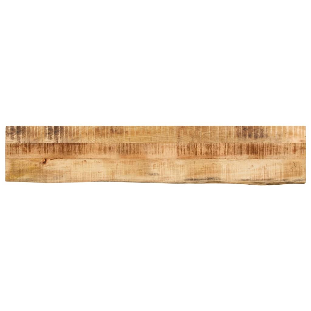 Tischplatte 140x30x2,5 Cm Baumkante Massivholz Raues Mangoholz