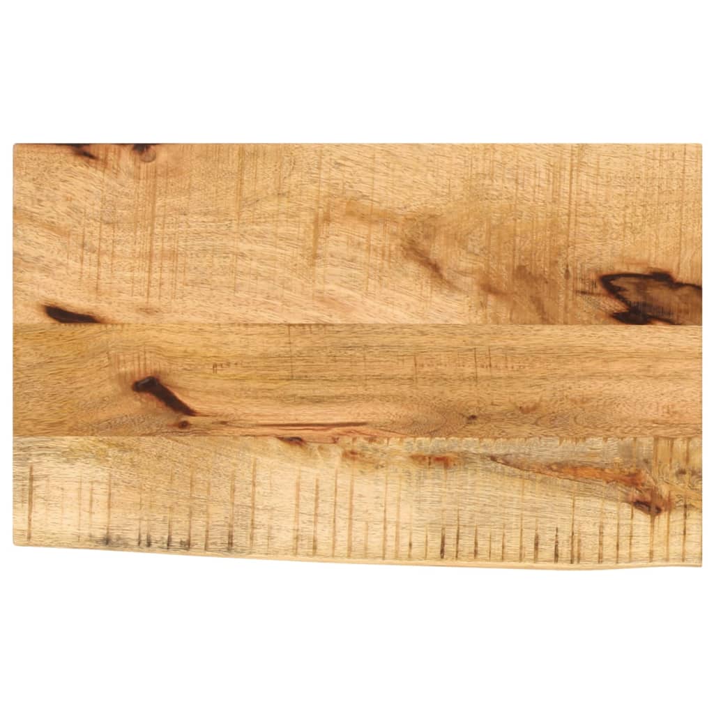 Tischplatte 60x40x2,5 Cm Baumkante Massivholz Raues Mangoholz