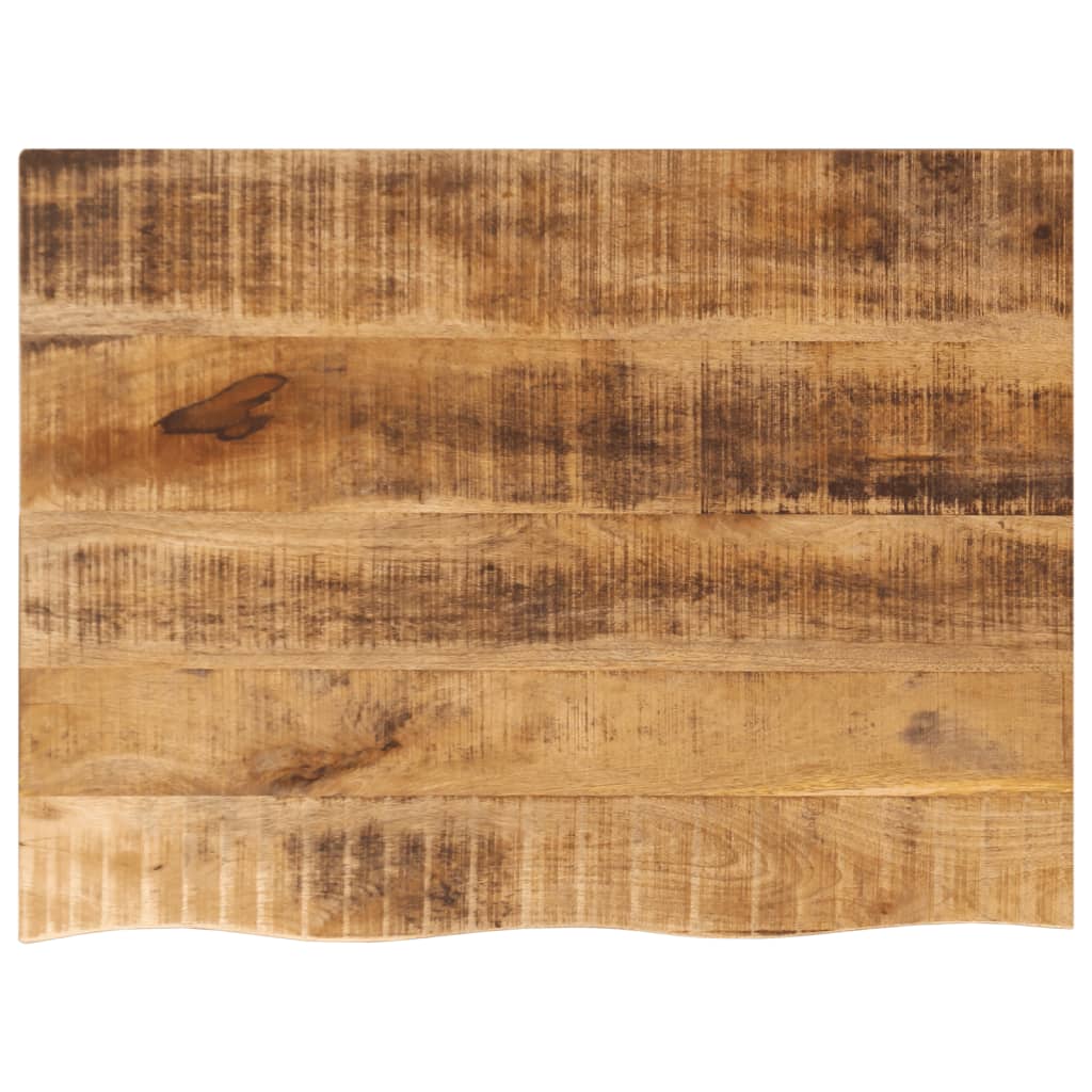 Tischplatte 80x60x2,5 Cm Baumkante Massivholz Raues Mangoholz