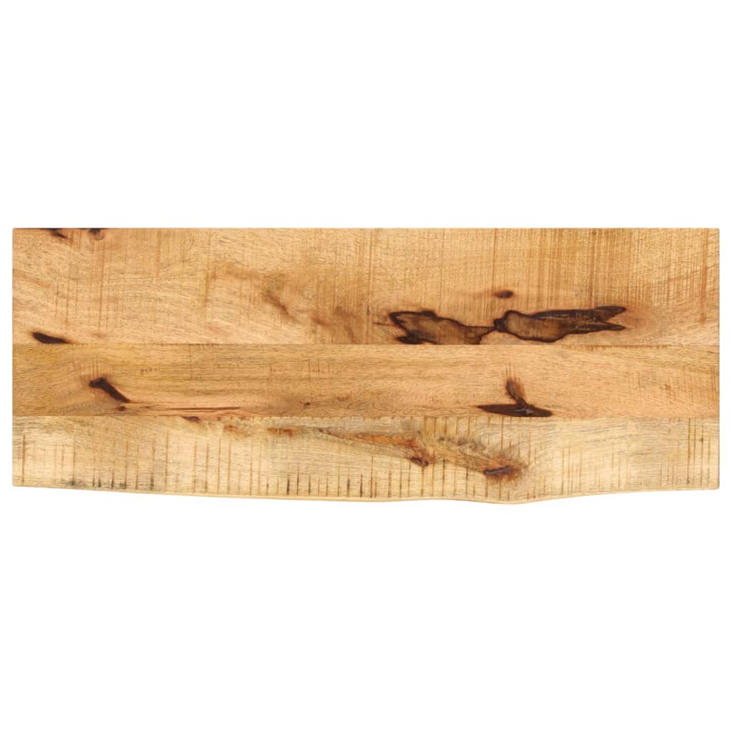 Tischplatte 80x30x2,5 Cm Baumkante Massivholz Raues Mangoholz