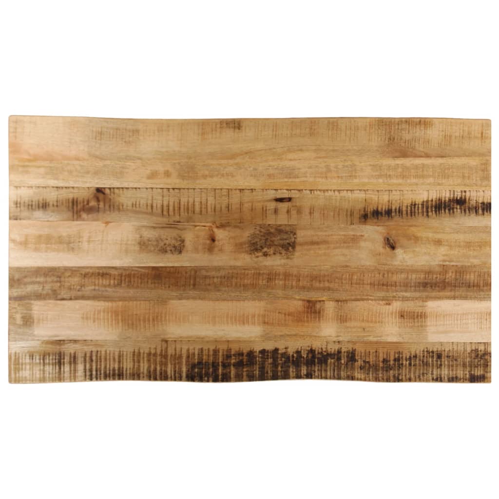Tischplatte Mit Baumkante 100x60x2,5 Cm Raues Mango Massivholz