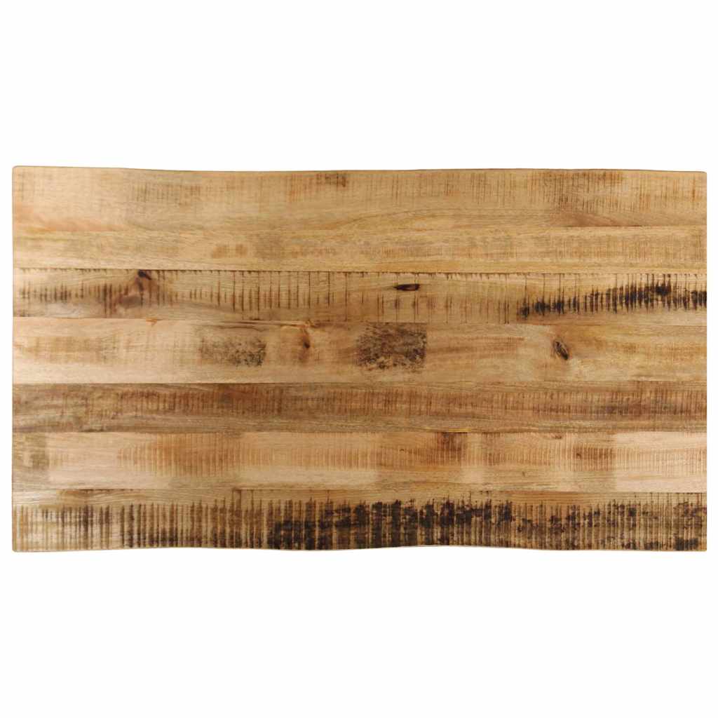 Tischplatte Mit Baumkante 100x60x3,8 Cm Raues Mango Massivholz