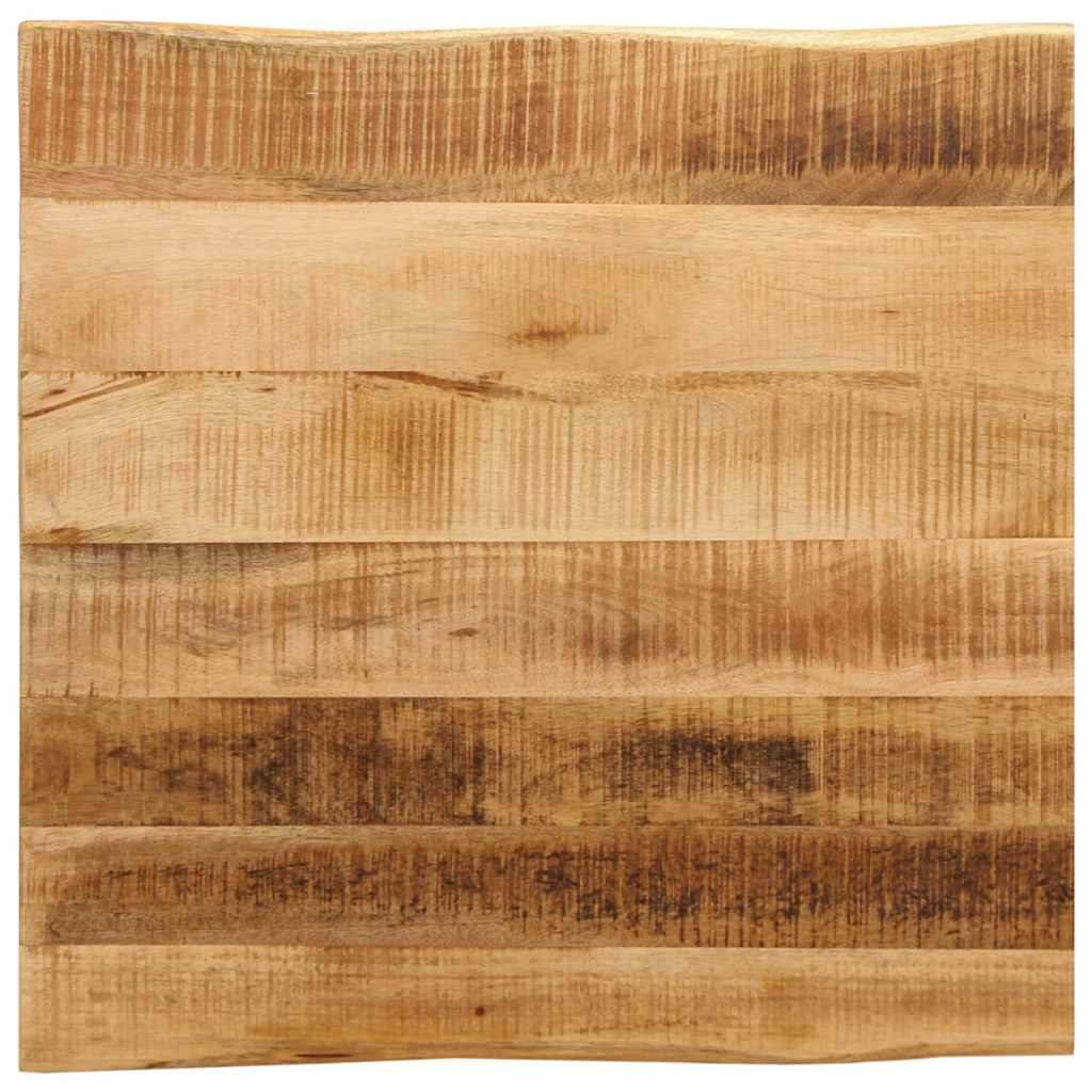 Tischplatte Mit Baumkante 40x40x3,8 Cm Raues Mango Massivholz