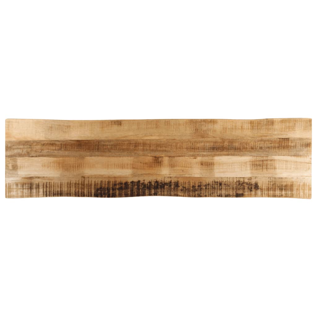 Tischplatte Mit Baumkante 180x40x2,5 Cm Raues Mango Massivholz