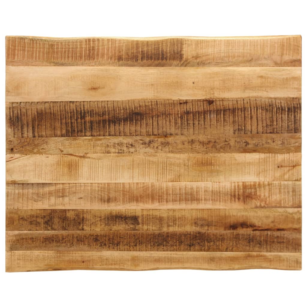 Tischplatte Mit Baumkante 90x80x2,5 Cm Raues Mango Massivholz
