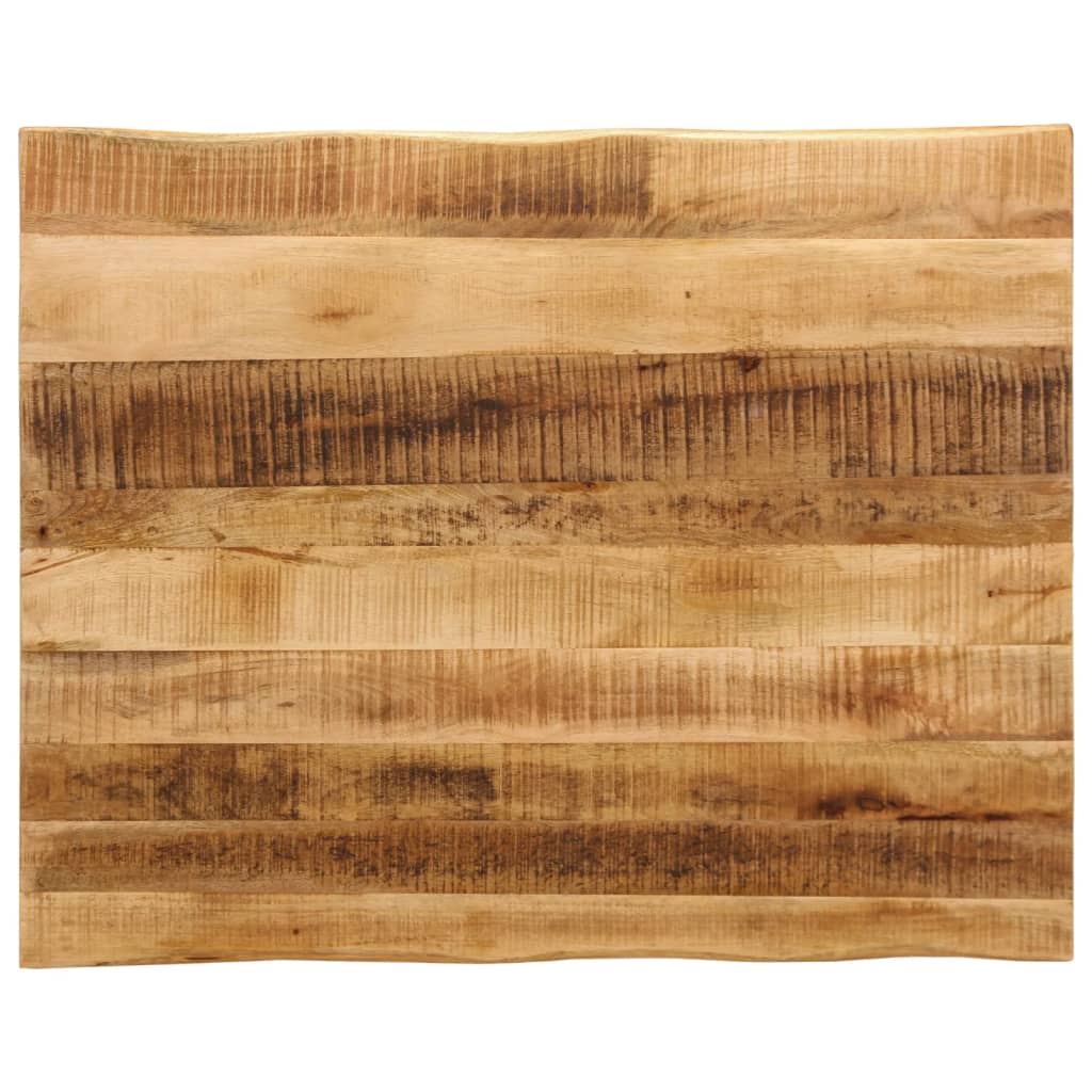Tischplatte Mit Baumkante 90x80x3,8 Cm Raues Mango Massivholz