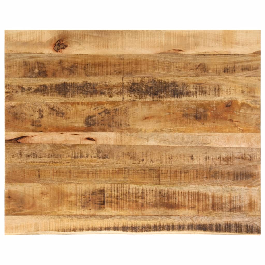 Tischplatte 110x80x2,5 Cm Baumkante Massivholz Raues Mangoholz