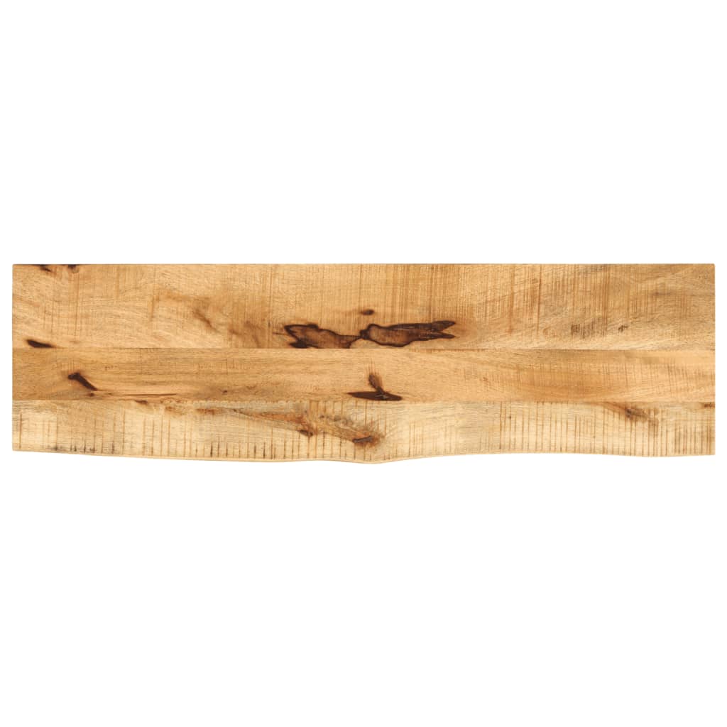 Tischplatte 120x30x2,5 Cm Baumkante Massivholz Raues Mangoholz