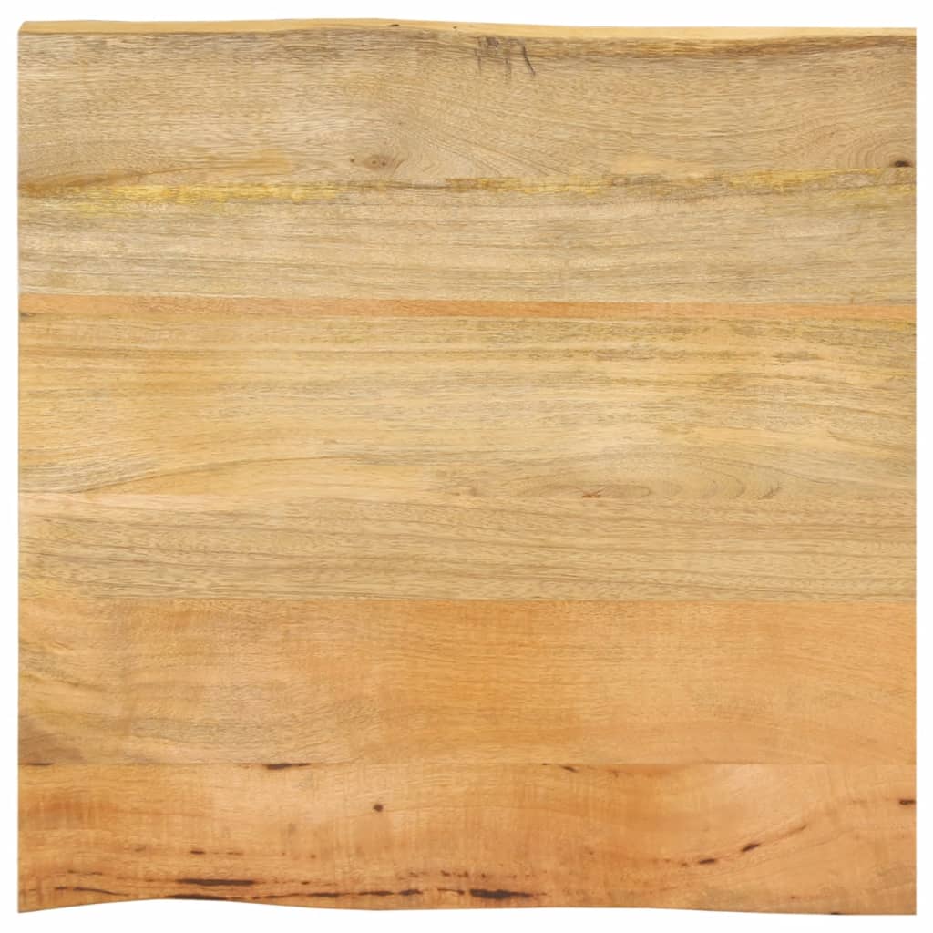 Tischplatte Mit Baumkante 80x80x2,5 Cm Massivholz Mango