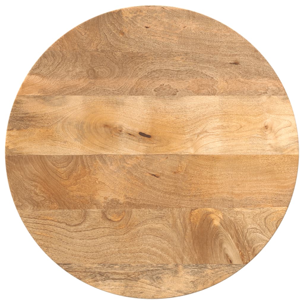 Tischplatte Ø 60x3,8 Cm Rund Massivholz Mango
