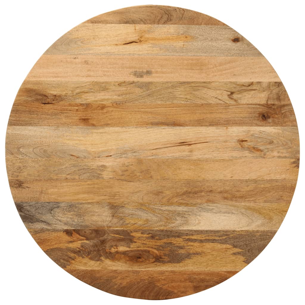 Tischplatte Ø 70x2,5 Cm Rund Massivholz Mango