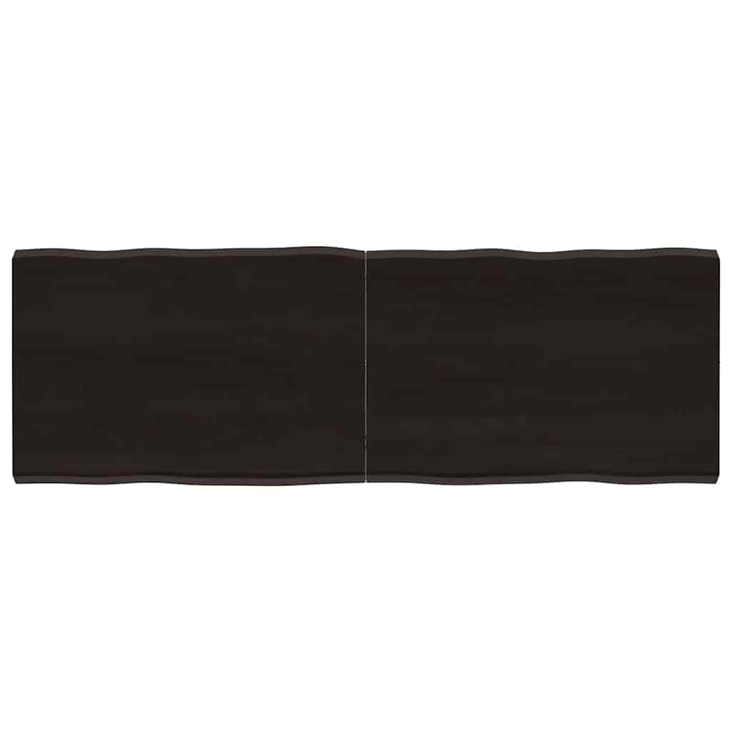 Tischplatte 140x50x(2-4) Cm Massivholz Behandelt Baumkante