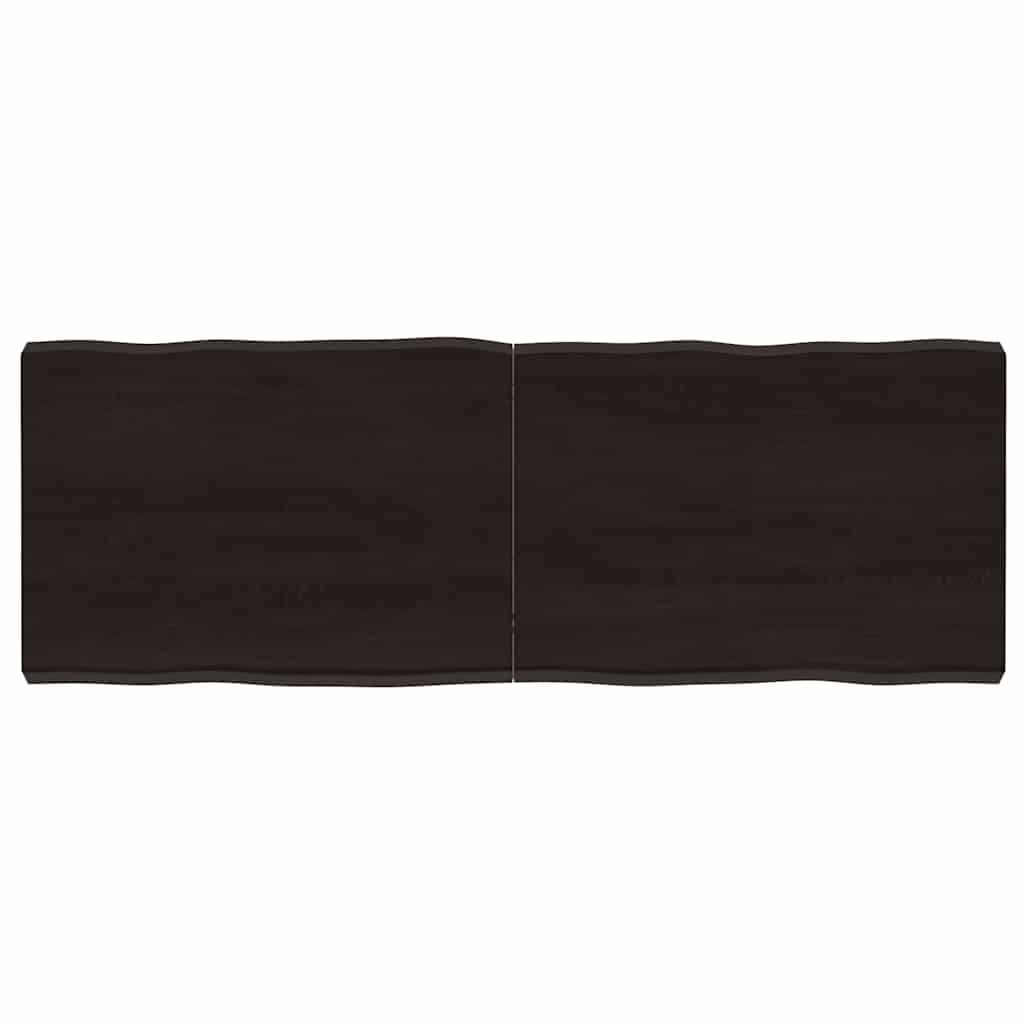 Tischplatte 140x50x(2-6) Cm Massivholz Behandelt Baumkante
