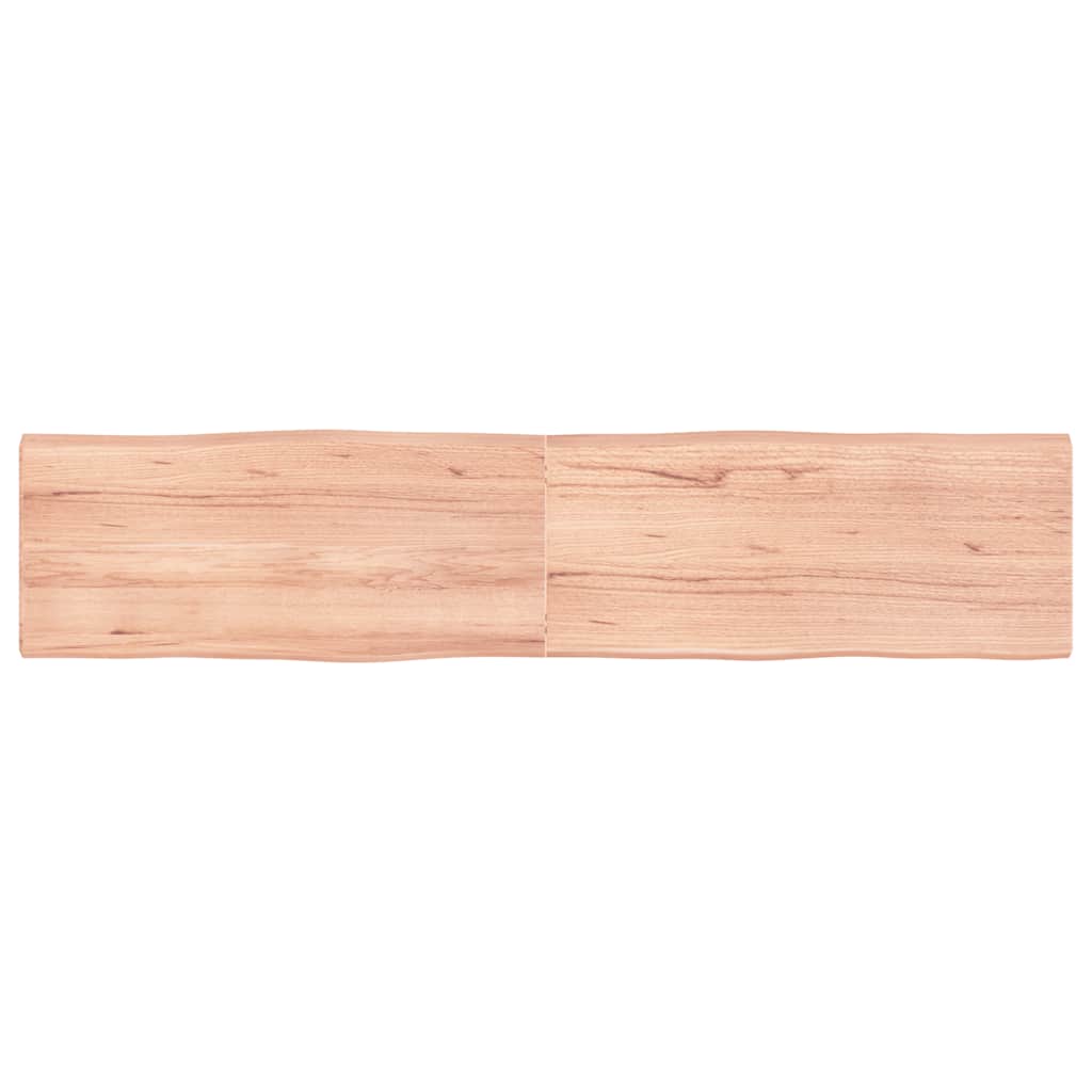 Tischplatte 180x40x(2-4) Cm Massivholz Behandelt Baumkante