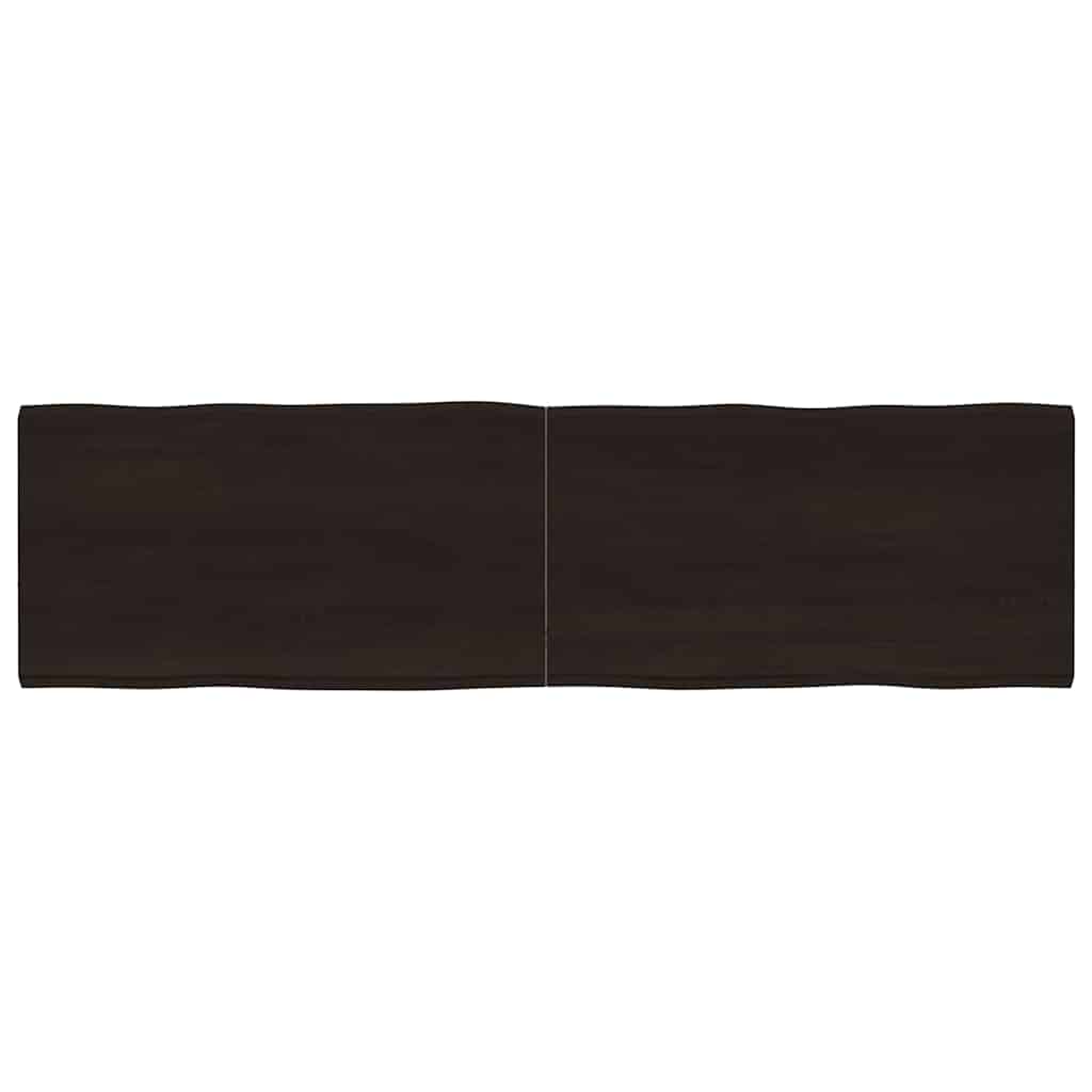 Tischplatte 180x50x(2-4) Cm Massivholz Behandelt Baumkante