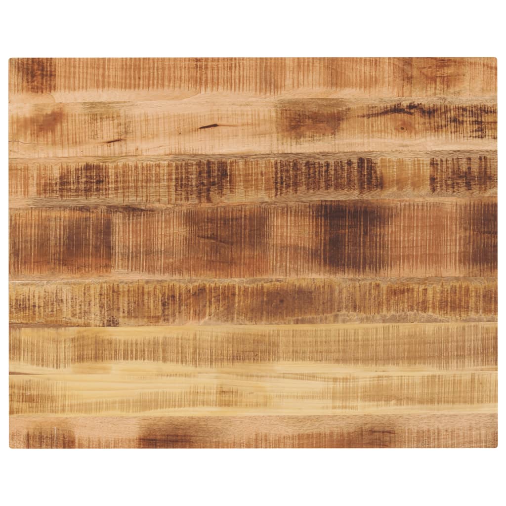 Tischplatte 100x80x2,5 Cm Rechteckig Raues Massivholz Mango