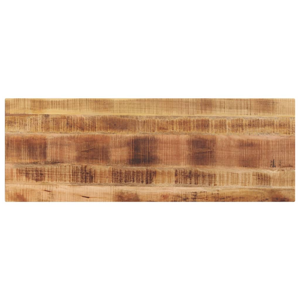 Tischplatte 140x50x3,8 Cm Rechteckig Raues Massivholz Mango