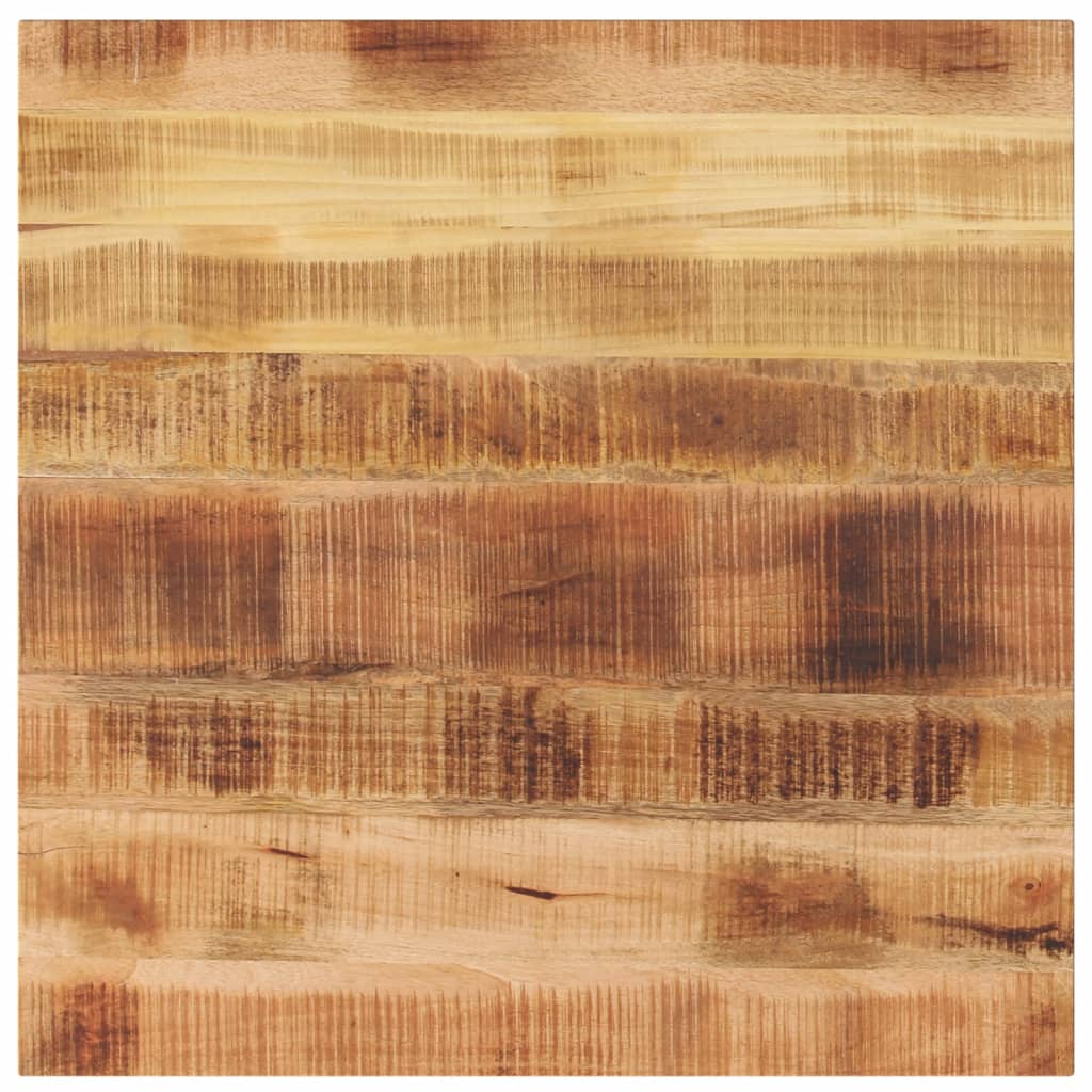 Tischplatte 80x80x2,5 Cm Quadratisch Raues Massivholz Mango