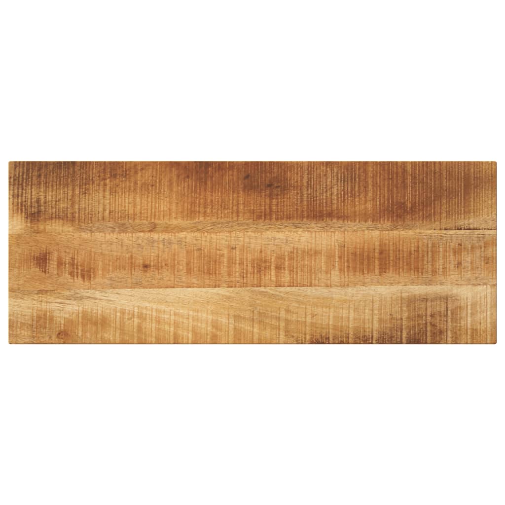 Tischplatte 90x30x2,5 Cm Rechteckig Raues Massivholz Mango