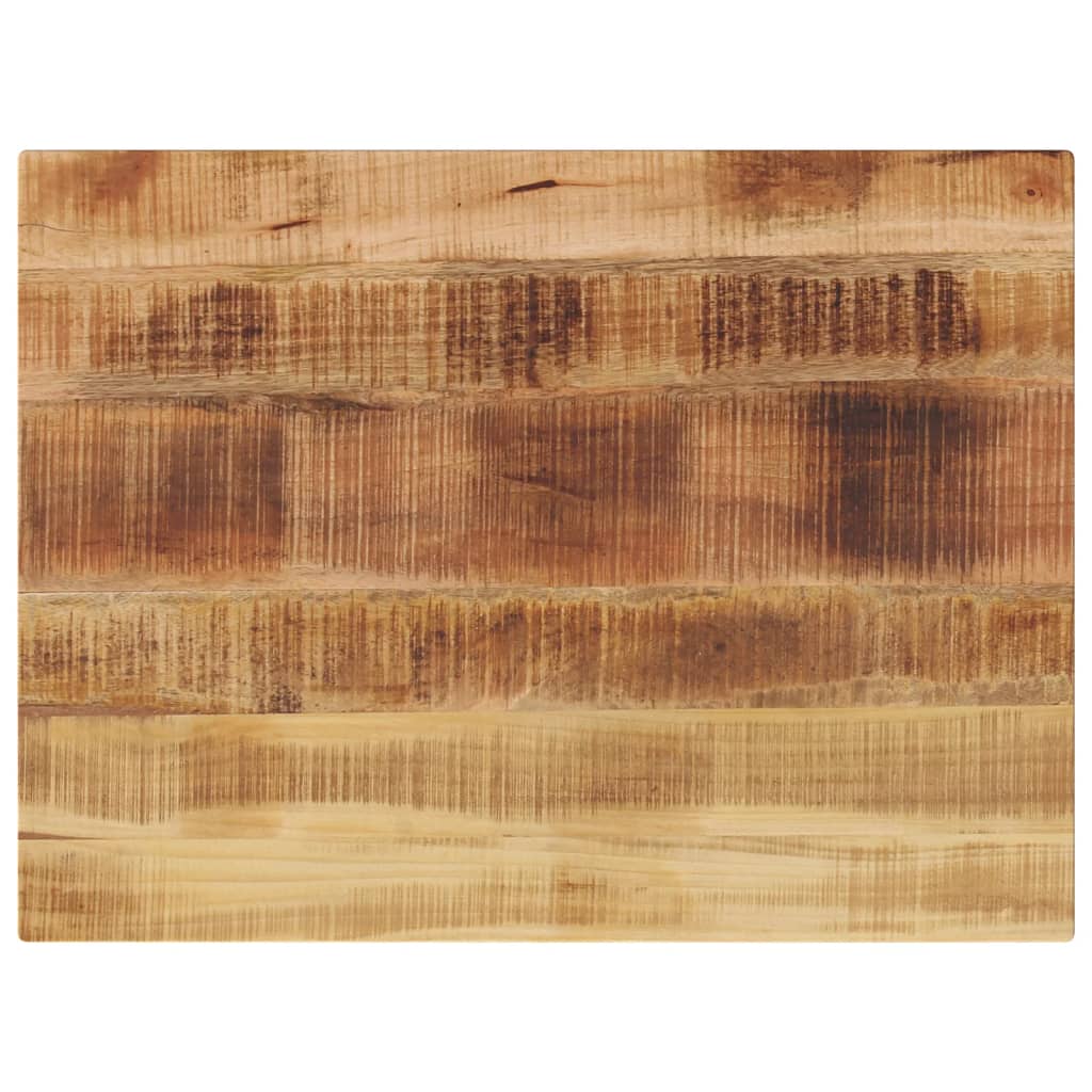 Tischplatte 90x60x2,5 Cm Rechteckig Raues Massivholz Mango