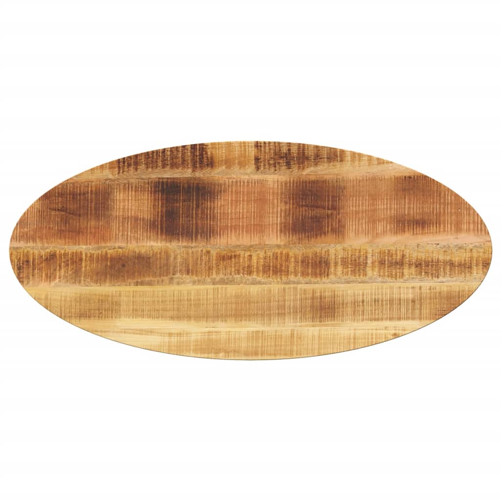 Tischplatte 140x50x3,8 Cm Oval Massivholz Mango