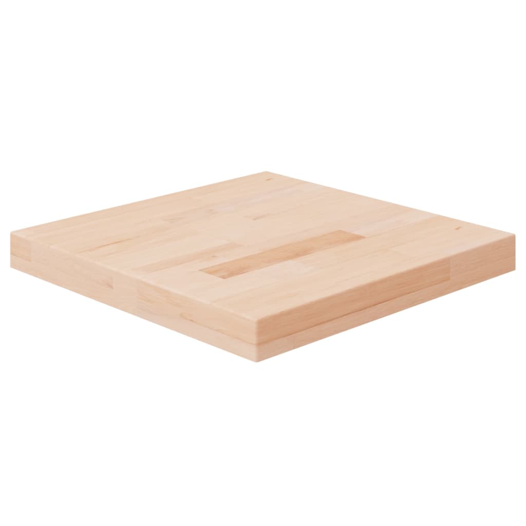 Tischplatte Quadratisch 40x40x4 Cm Eichenholz Unbehandelt
