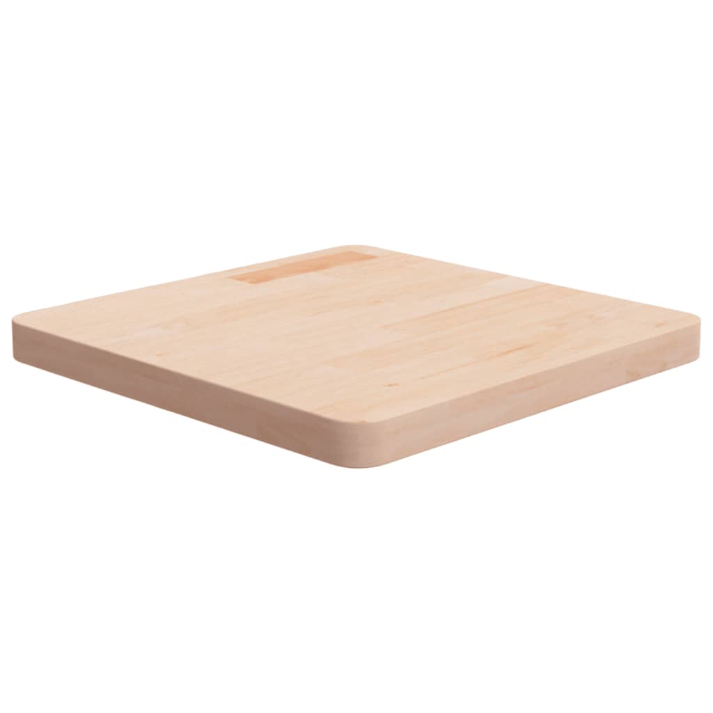 Tischplatte Quadratisch 50x50x4 Cm Eichenholz Unbehandelt