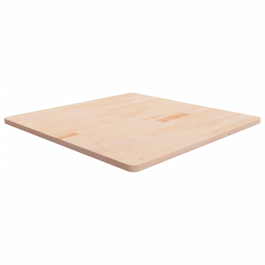 Tischplatte Quadratisch 90x90x2,5 Cm Eichenholz Unbehandelt