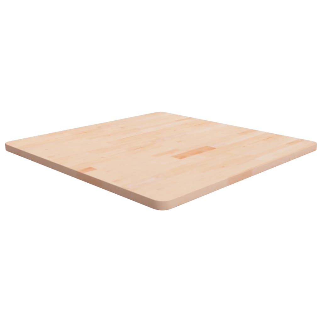Tischplatte Quadratisch 80x80x2,5 Cm Eichenholz Unbehandelt