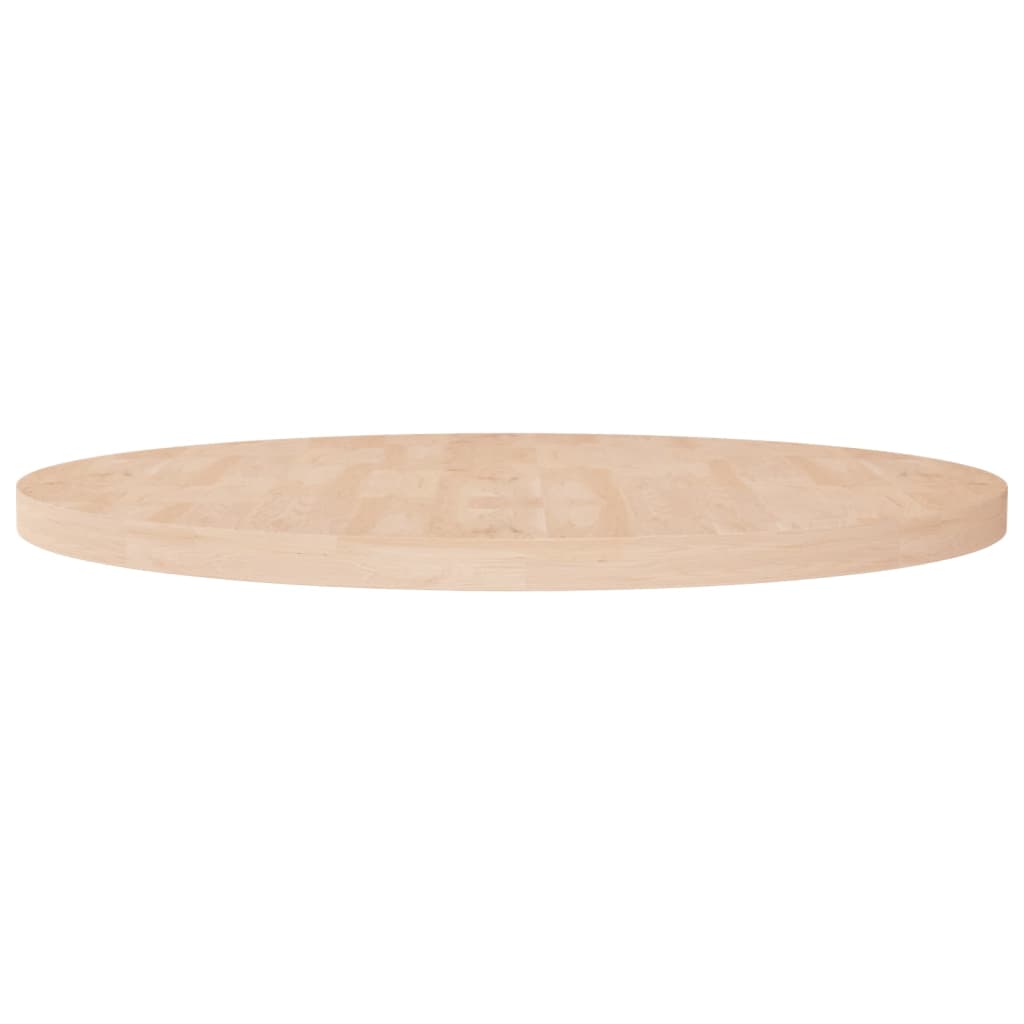 Runde Tischplatte Ø90x4 Cm Unbehandeltes Massivholz Eiche