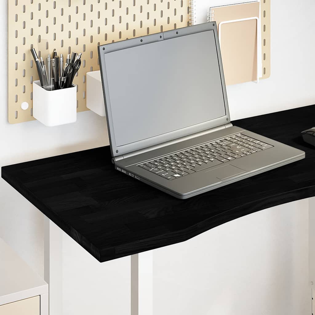 Schreibtischplatte Dunkelbraun 100x50x2,5 Cm Massivholz Eiche