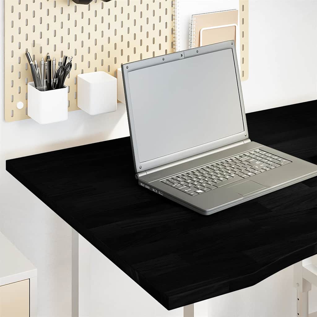 Schreibtischplatte Dunkelbraun 100x80x2,5 Cm Massivholz Eiche