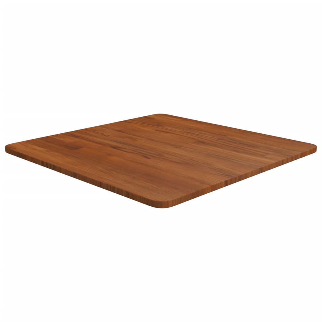 Tischplatte Quadratisch Dunkelbraun 60x60x1,5cm Eiche Behandelt