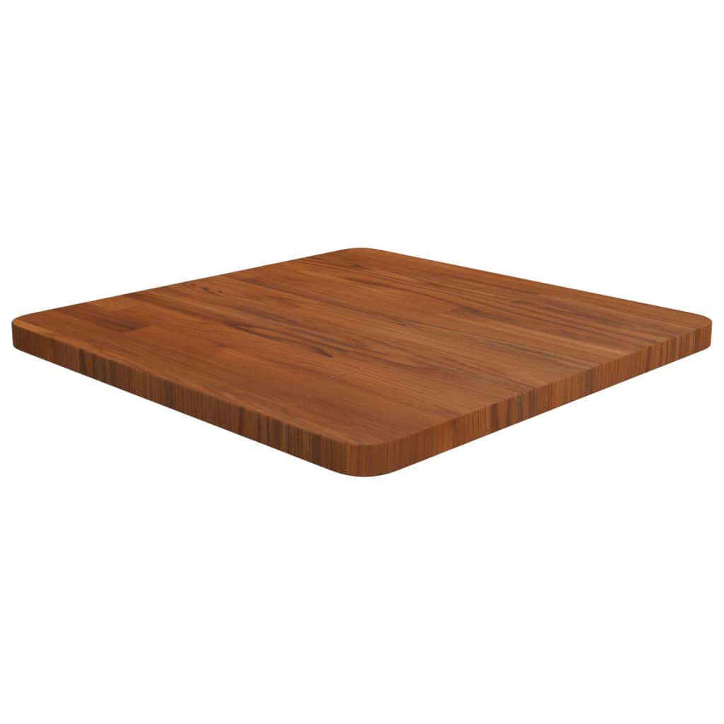 Tischplatte Quadratisch Dunkelbraun 50x50x2,5cm Eiche Behandelt