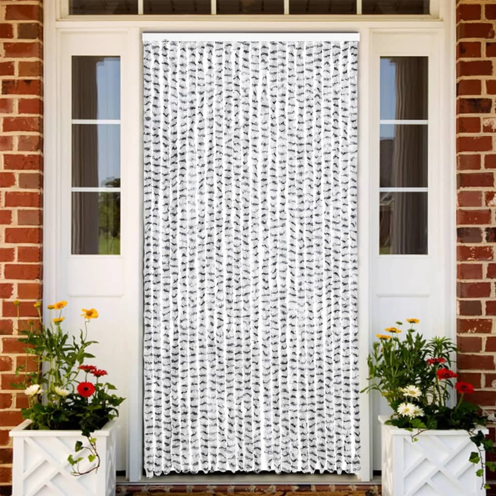 Insektenschutz-vorhang Hell- Und Dunkelgrau 100x220 Cm Chenille