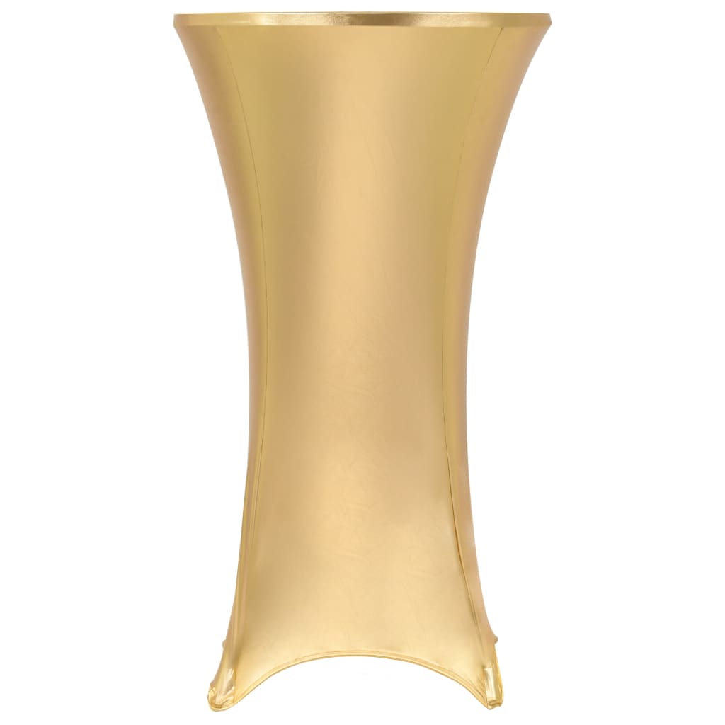 2 Stück Stretch-tischdecken Golden 70 Cm