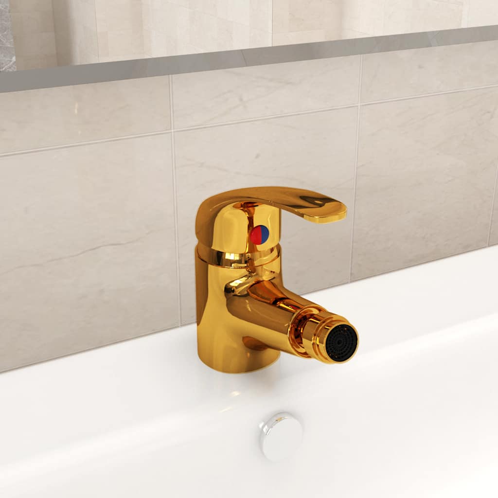 Badezimmer Bidet Mischbatterie Golden 13x12 Cm