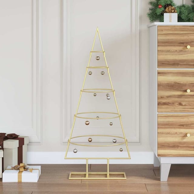 Metall Weihnachtsbaum Gold 90 Cm Pulverbeschichteter Stahl