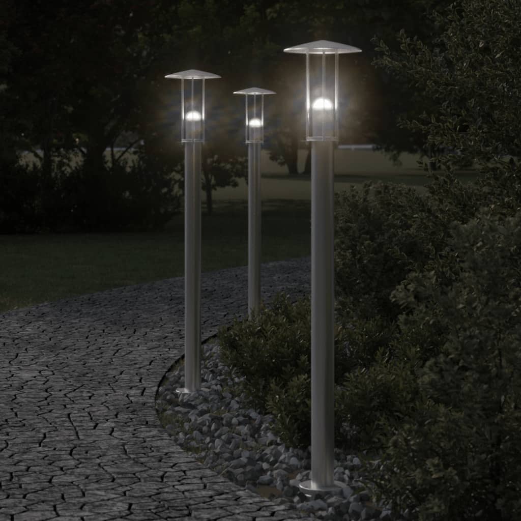 Wegeleuchte Silbern 100 Cm Edelstahl