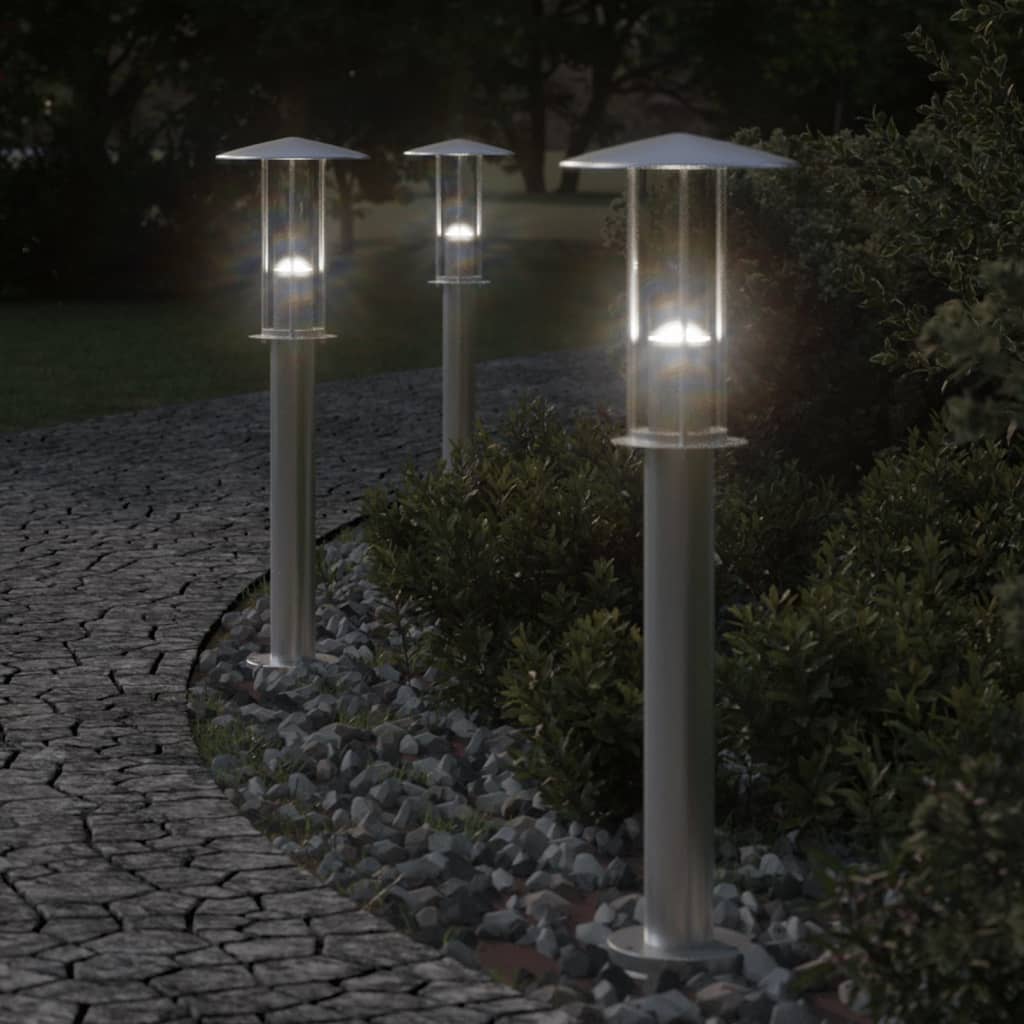 Wegeleuchte Silbern 60 Cm Edelstahl