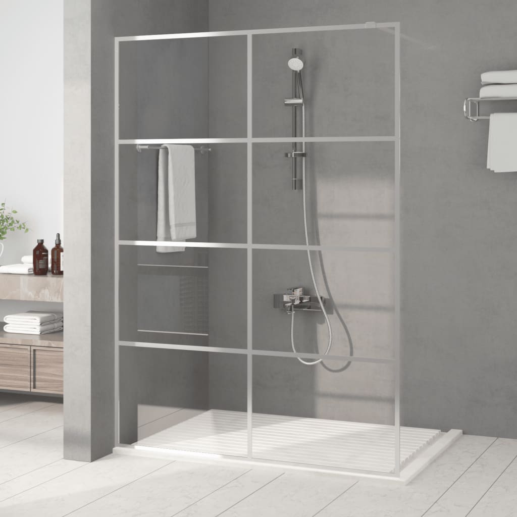 Duschwand Für Begehbare Dusche Silbern 140x195 Cm Esg-klarglas