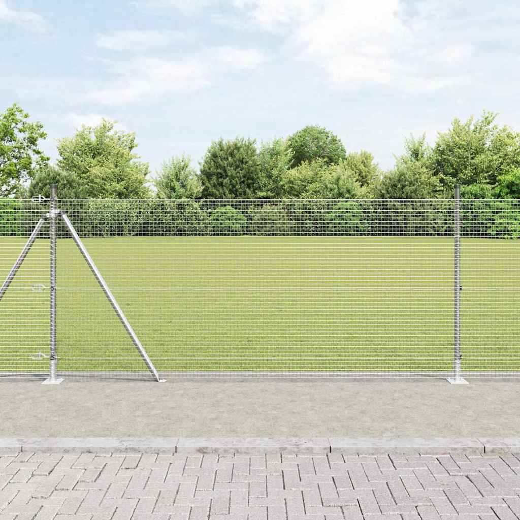 Zaunpfosten Silber 10 X 1 M (19 X 19 Mm Maschen) Stahl
