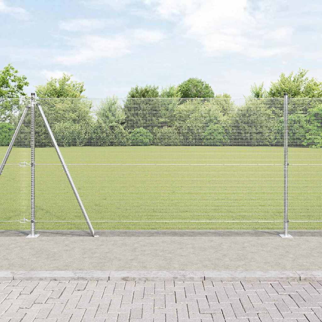 Zaunpfosten Silber 10 X 1,2 M (12 X 12 Mm Draht) Stahl