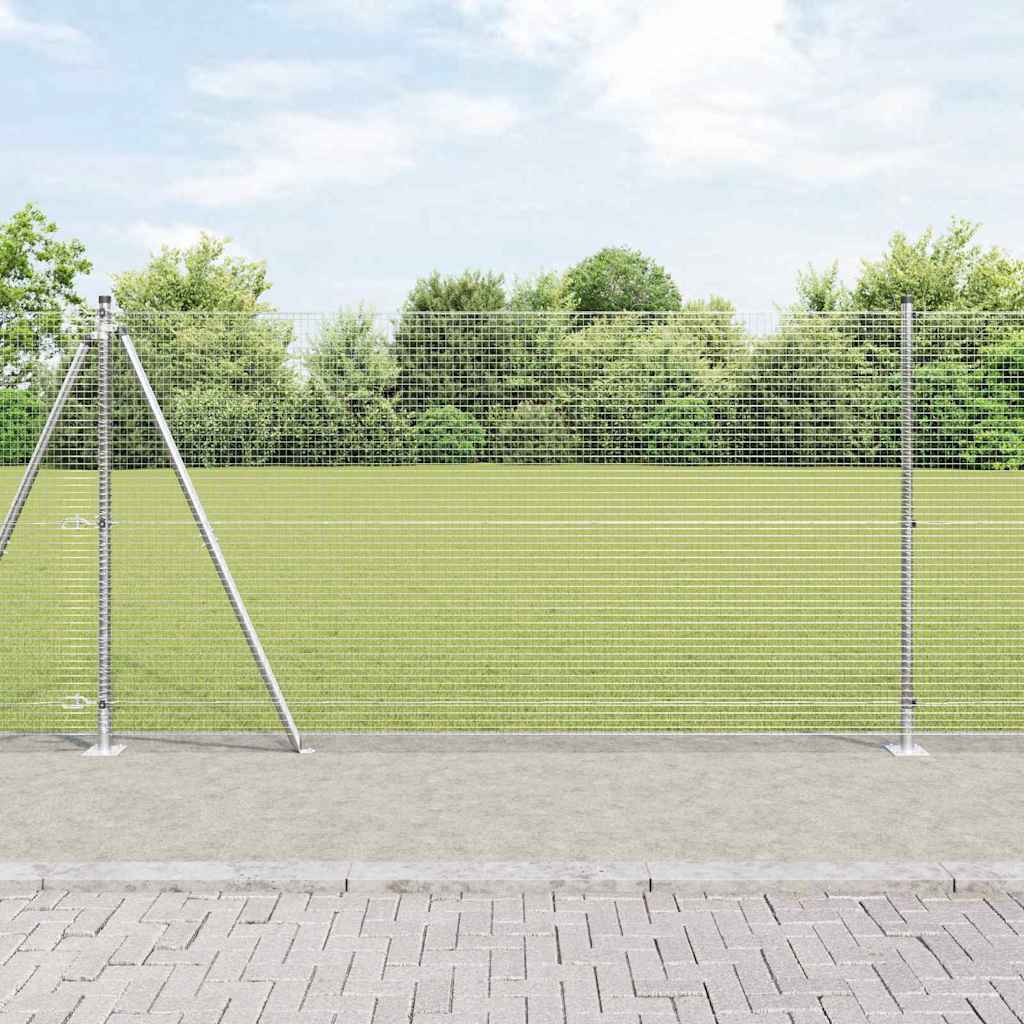Zaunpfosten Silber 25 X 1,2 M (19 X 19 Mm Netz) Stahl