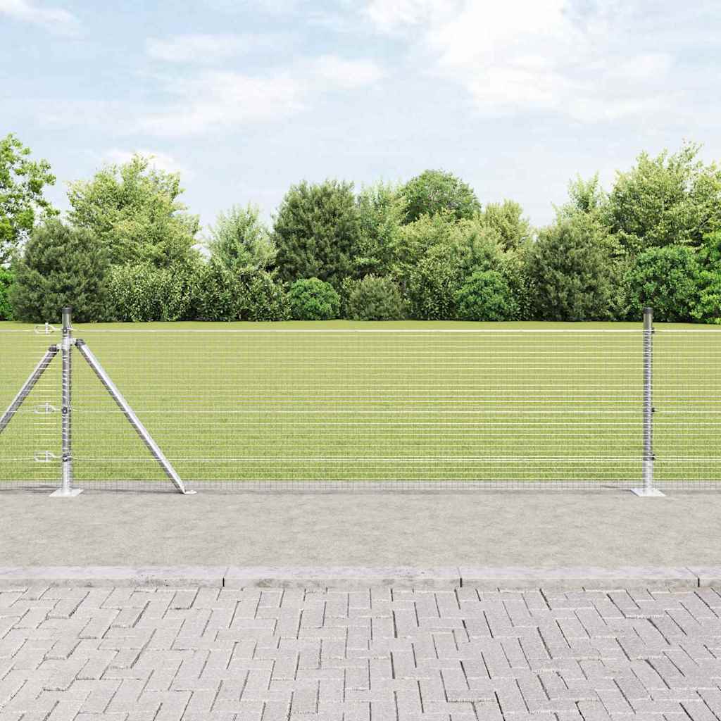 Zaunpfosten Silber 25 X 0,4 M (19 X 19 Mm Masche) Stahl