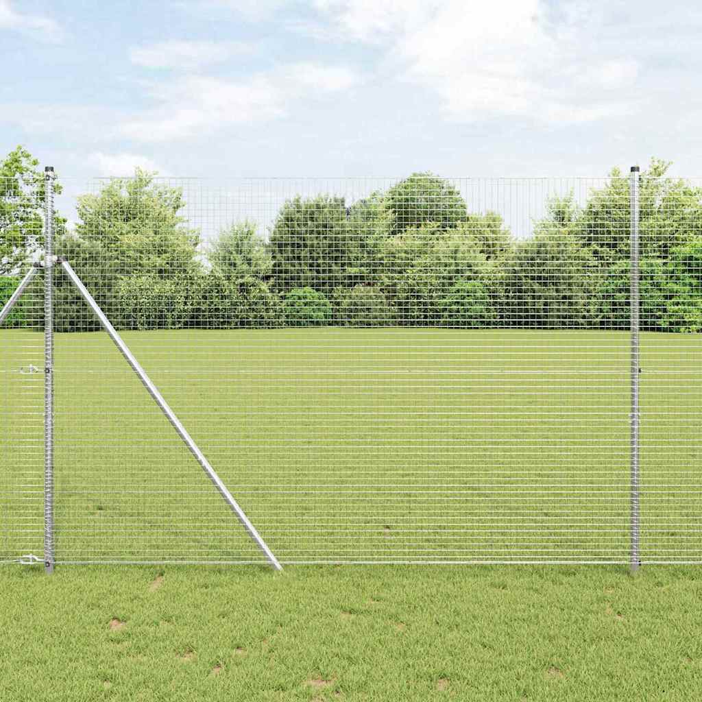 Zaunpfosten Silber 25 X 1,6 M (25 X 25 Mm Gitter) Stahl