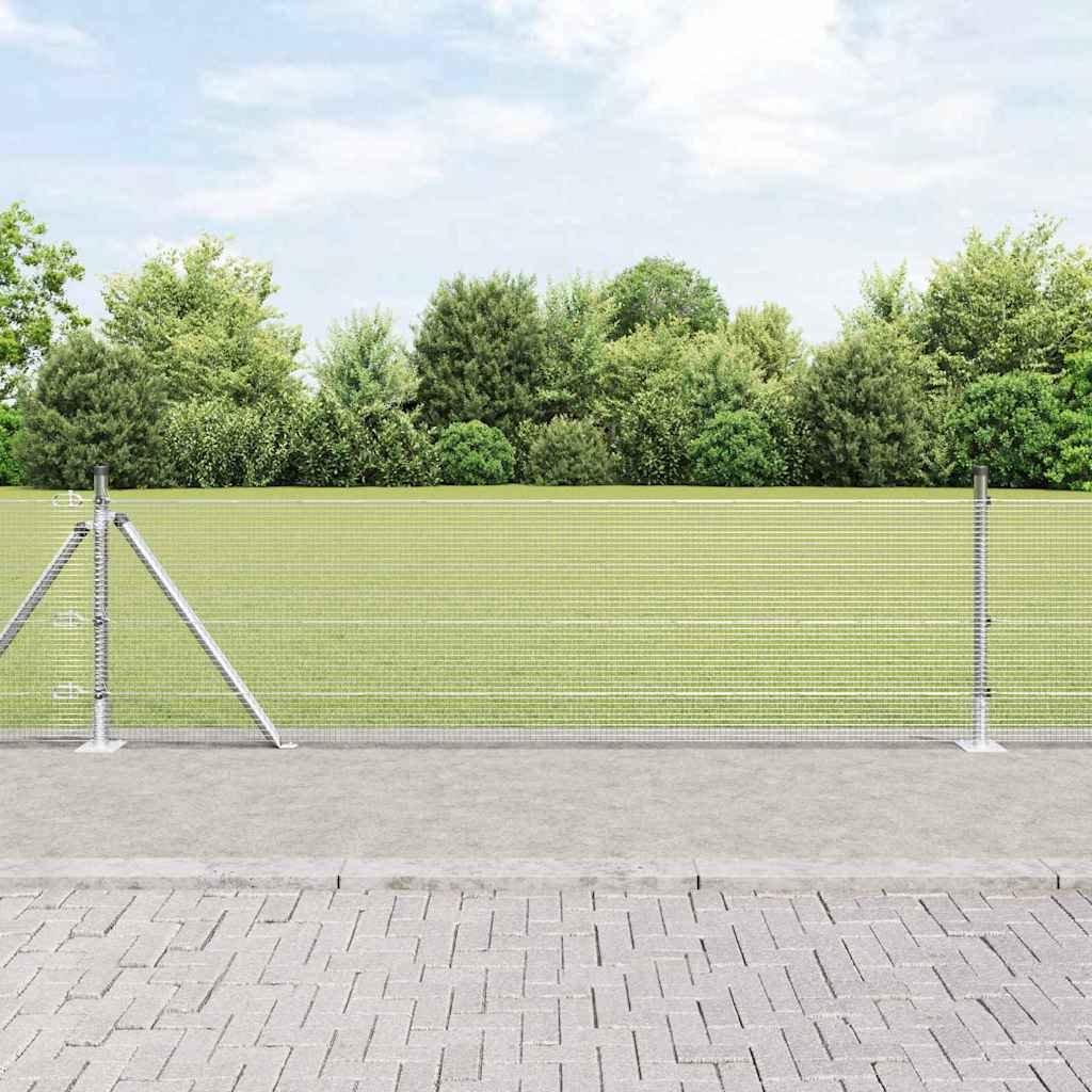 Zaunpfosten Silber 50 X 0,6 M (12 X 12 Mm Masche) Stahl