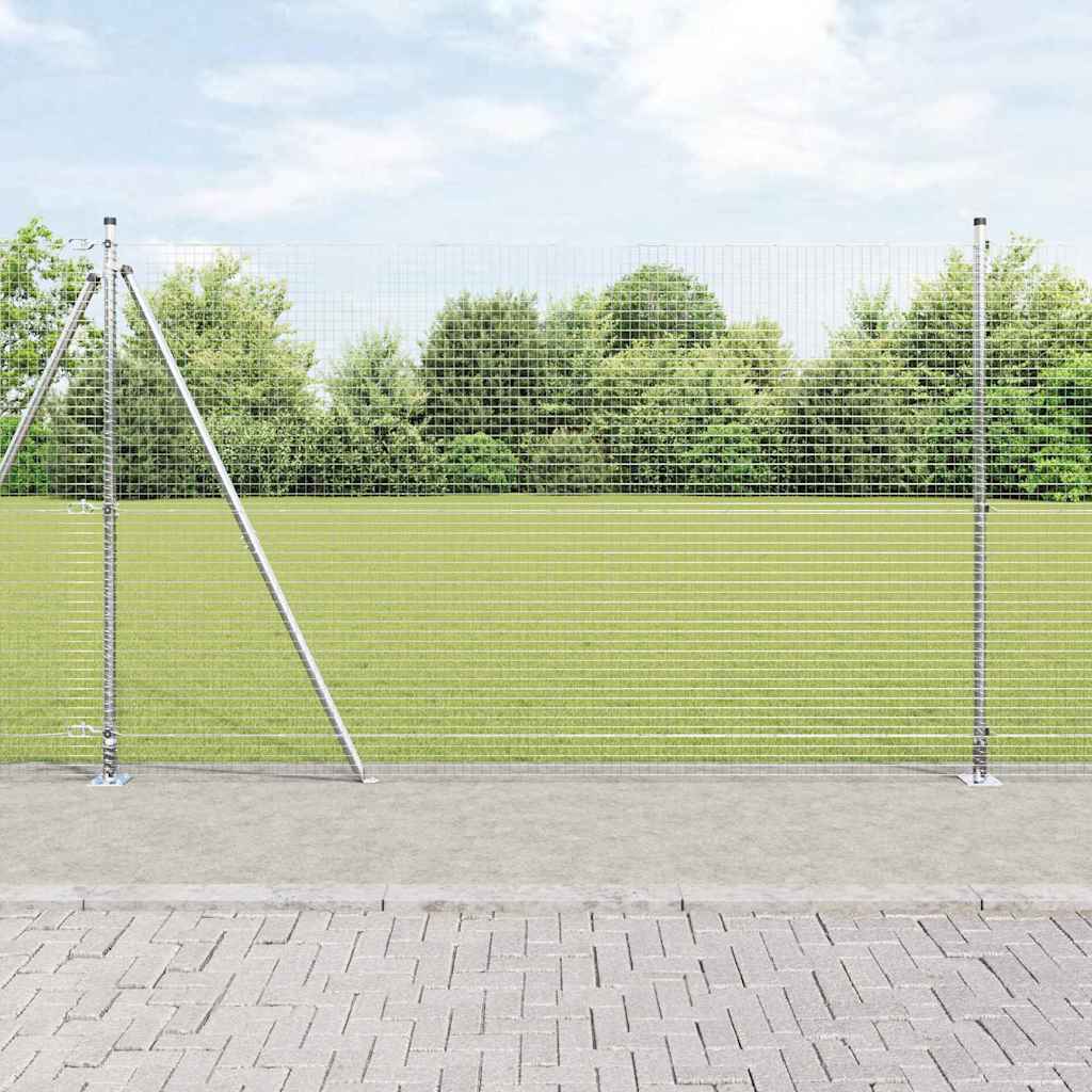 Zaunpfosten Silber 25 X 1,5 M (25 X 25 Mm Maschendraht) Stahl