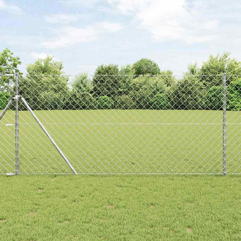Zaunpfosten Silber 10 X 1,2 M (60 X 60 Mm Gitter) Stahl