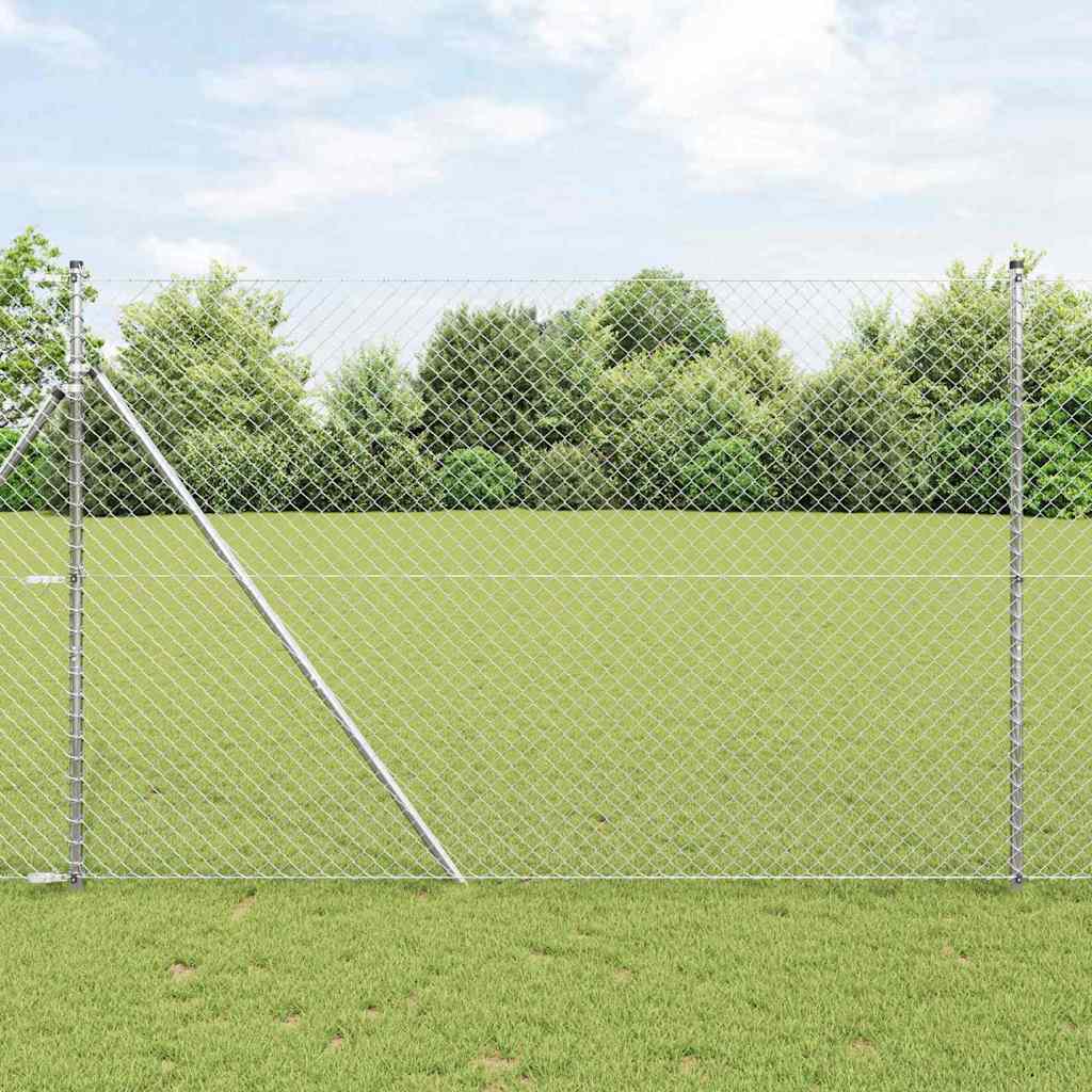 Zaunpfosten Silber 10 X 1,5 M (40 X 40 Mm Maschen) Stahl